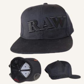 Raw Gorra Black Logo Visera Plana + Poker 